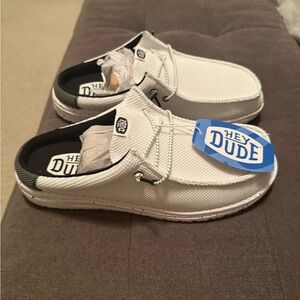 Hey Dude White Slip-On Loafers